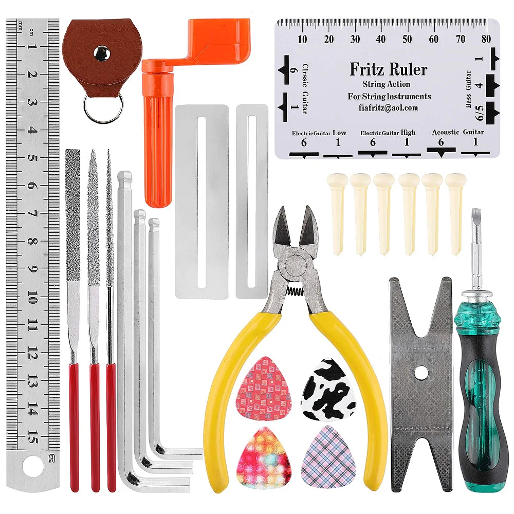 Guitar Repairing Tool Kit Electric Acoustic Guitar Ukulele Repairing Maintenance Cleaning Tool Accessories Kit
Guitar Repairing Tool Kit Electric Acoustic Guitar Ukulele Repairing Maintenance Cleaning Tool Accessories Kit
