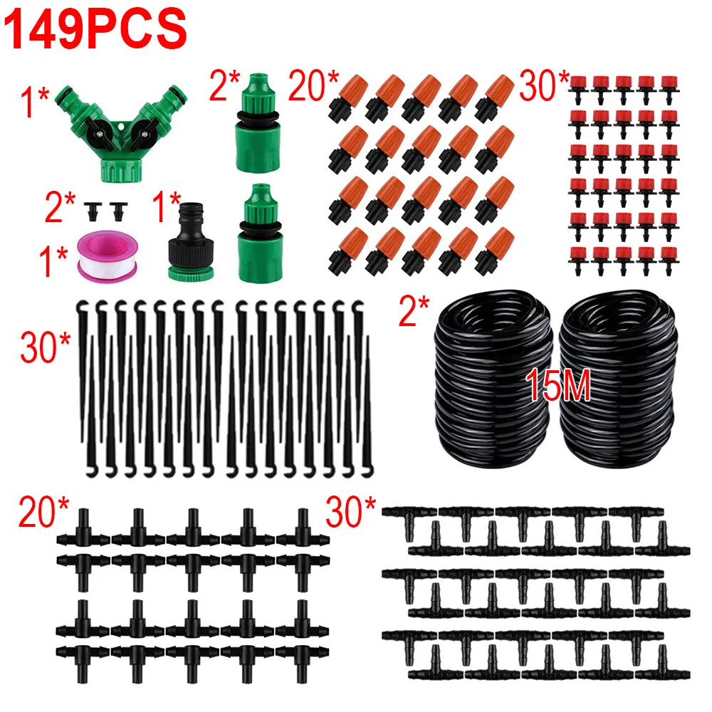 DIY Drip Irrigation System Automatic Watering Set Saving Water Micro Drip Irrigation System Garden Yard Irrigation Spray Kits
DIY Drip Irrigation System Automatic Watering Set Saving Water Micro Drip Irrigation System Garden Yard Irrigation Spray Kits