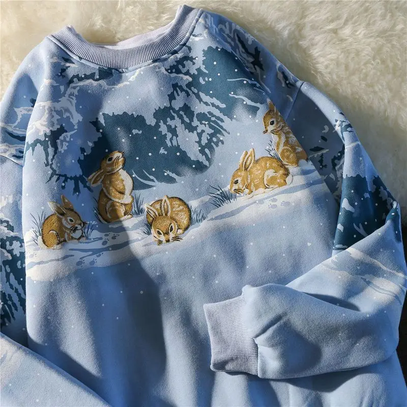 sweatshirts men autumn Japanese vintage cute rabbit print hoodless pullover coats trend loose all-match youth man clothing
sweatshirts men autumn Japanese vintage cute rabbit print hoodless pullover coats trend loose all-match youth man clothing