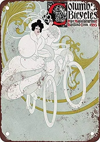 

Жестяной знак 1895, велосипеды Колумбия, винтажный Настенный декор, металлический жестяной знак, украшение для гостиной комнаты, украшение дл...