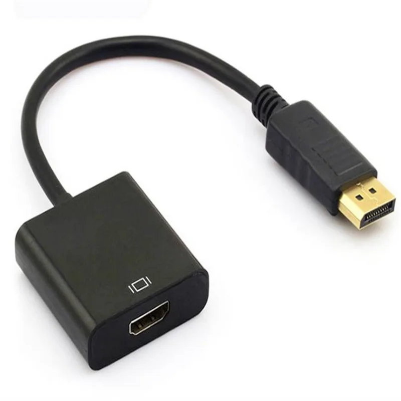 

200 шт./лот DP Displayport «штекер»-HDMI-совместимый «гнездо» адаптер кабель-переходник для ПК ноутбука
