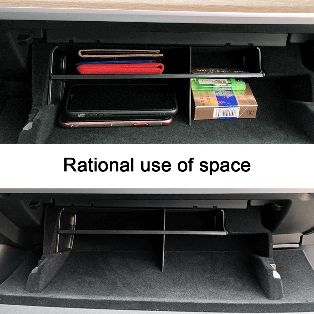 

Glove Box Organizer Clapboard for Tesla Model 3 Center Console Organizer Central Storage Glove Box Stowing Tidying Partition Box