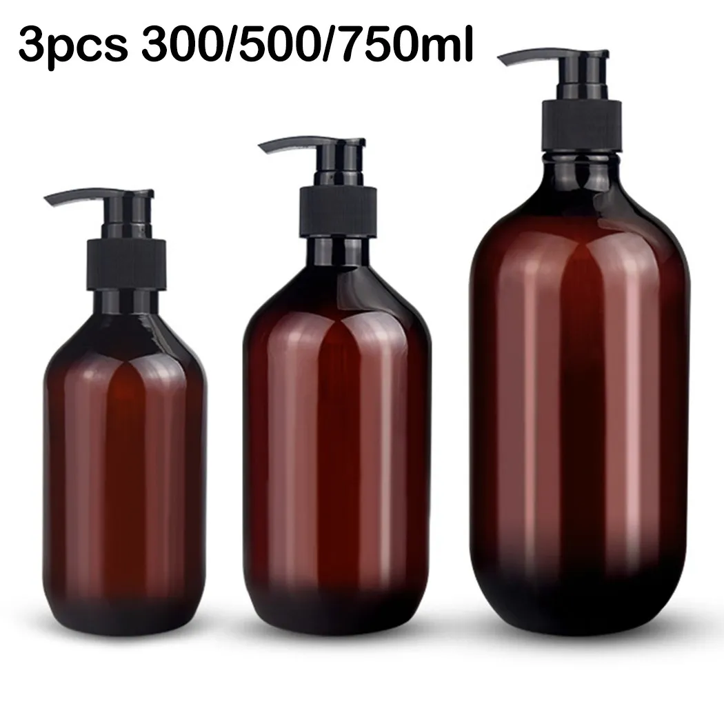 3PCS 300ml/500ml/750ml Nordic PET Soap Bottle Brown Bathroom Shower Gel Refillable Empty Bottle Lotions Press Dispenser
3PCS 300ml/500ml/750ml Nordic PET Soap Bottle Brown Bathroom Shower Gel Refillable Empty Bottle Lotions Press Dispenser