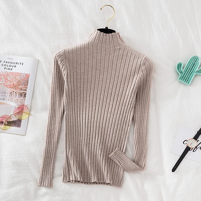 Croysier Pullover Ribbed Knitted Sweater Autumn Winter Clothes Women 2020 High Neck Long Sleeve Slim Basic Woman Sweaters Tops
Croysier Pullover Ribbed Knitted Sweater Autumn Winter Clothes Women 2020 High Neck Long Sleeve Slim Basic Woman Sweaters Tops
