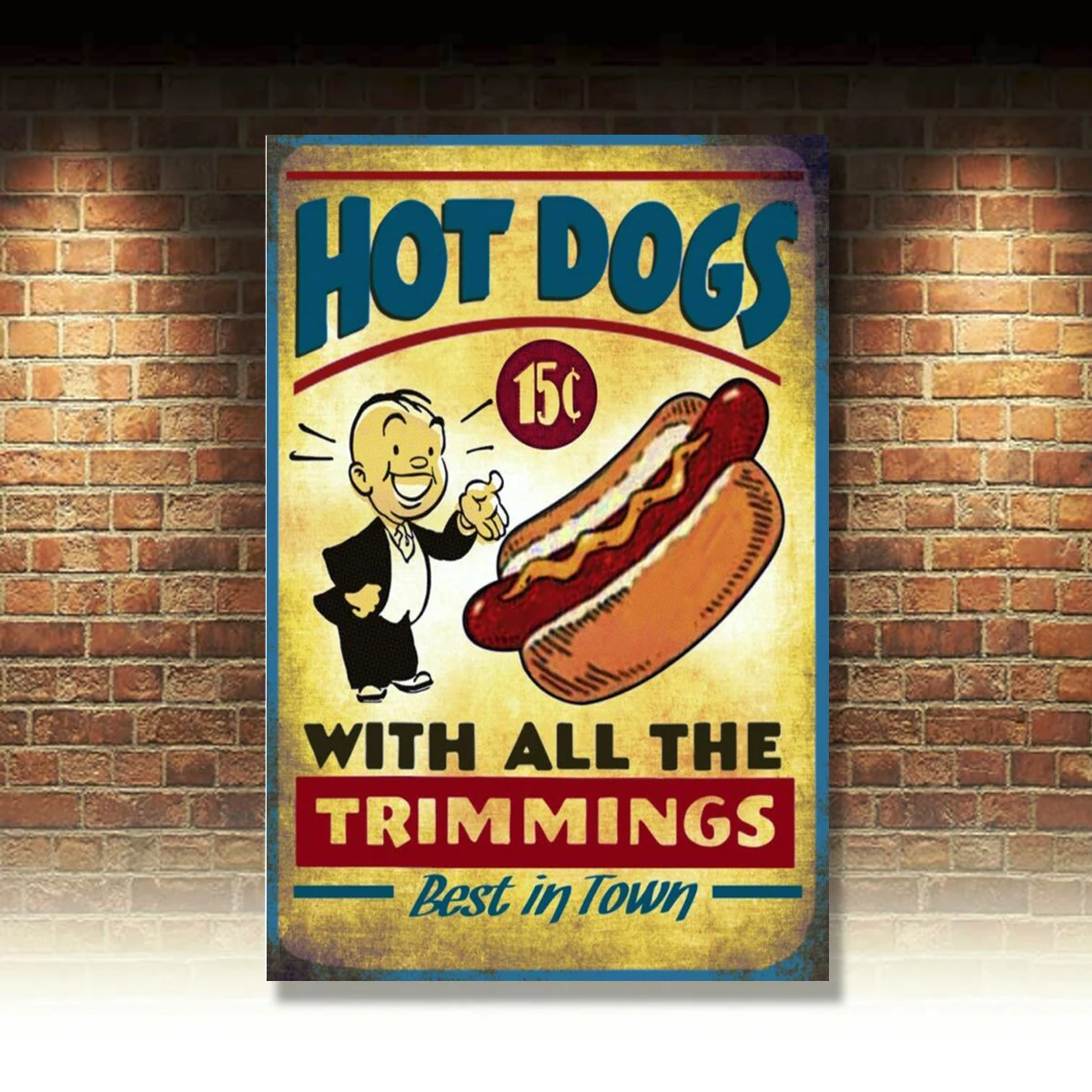 Hot Dogs Poster American Food Metal Tin Signs Retro Plate Kitchen Wall Decor
Hot Dogs Poster American Food Metal Tin Signs Retro Plate Kitchen Wall Decor