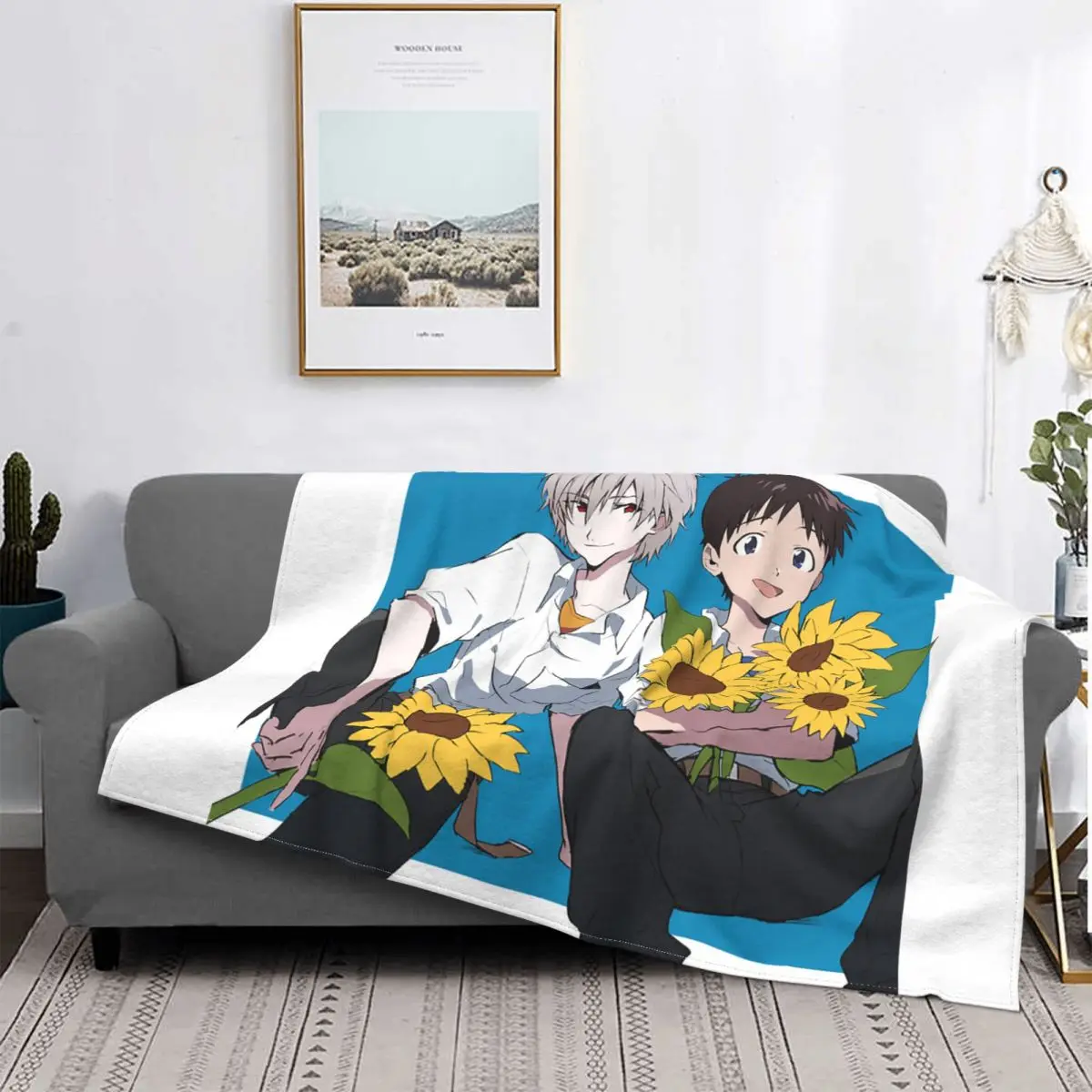 Manta de franela Kaworu Nagisa Shinji Ikari, manta paitida de Eva Evangelion, аниме, для домашнего использования, 200x150 см, alfombra Piece 
Manta de franela Kaworu Nagisa Shinji Ikari, manta paitida de Eva Evangelion, аниме, для домашнего использования, 200x150 см, alfombra Piece