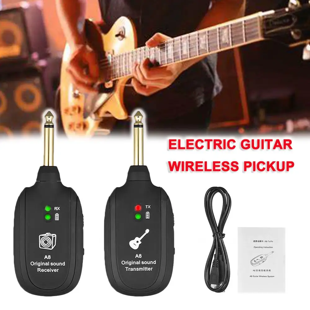 Guitar Wireless System Transmitter Receiver Wireless Guitar Transmitter Built-In Rechargeable Wireless UHF Guitar Transmitter
Guitar Wireless System Transmitter Receiver Wireless Guitar Transmitter Built-In Rechargeable Wireless UHF Guitar Transmitter