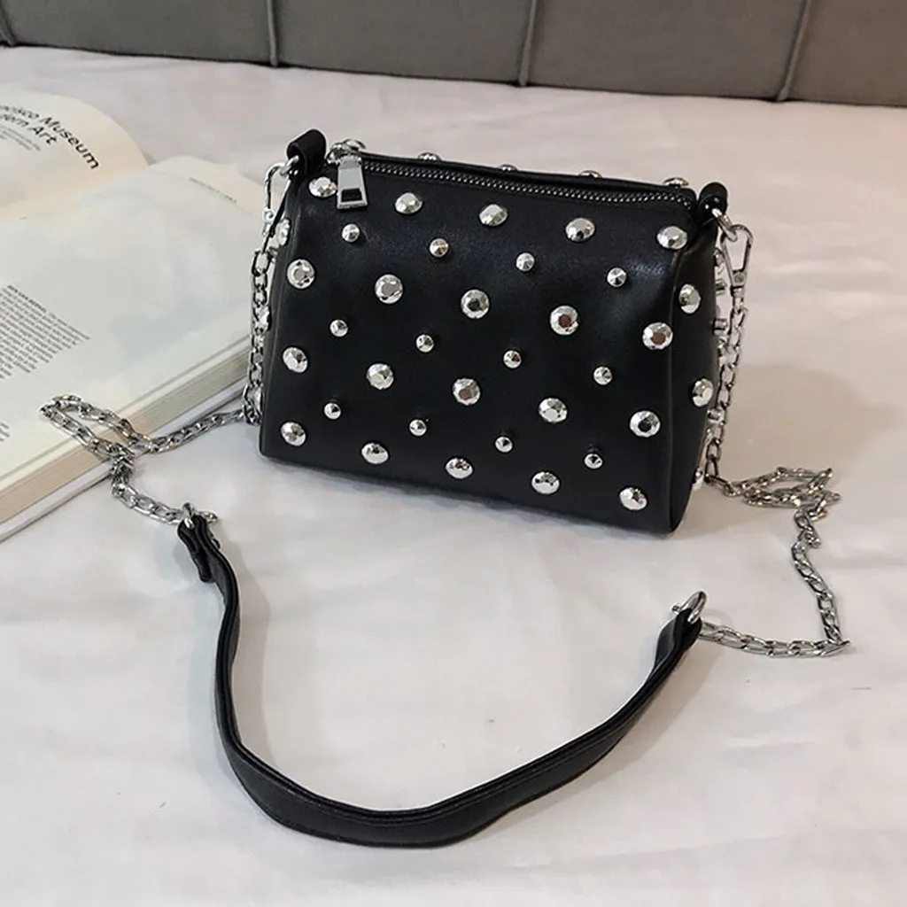 women bag rivet Messenger Bag Small Square Shoulder Bags PU Leather solid Chain Crossbody Bags For Women sac main femme #25
women bag rivet Messenger Bag Small Square Shoulder Bags PU Leather solid Chain Crossbody Bags For Women sac main femme #25