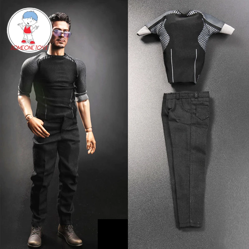 TYM064 1/6 Male black grey T shirt Tony Repairman shirts black pants for 12 inch TBLeague Soldier Figure Body dolls accessory
TYM064 1/6 Male black grey T shirt Tony Repairman shirts black pants for 12 inch TBLeague Soldier Figure Body dolls accessory