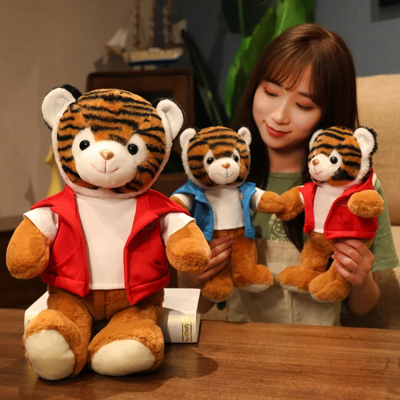 Kawaii variety of cute couple tiger dolls dress up tiger plush toy animal pillow children's toys Christmas birthday gifts
Kawaii variety of cute couple tiger dolls dress up tiger plush toy animal pillow children's toys Christmas birthday gifts