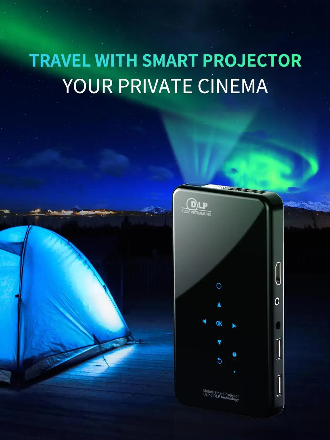 Умный мини портативный проектор X2 Поддержка WIFI 2 4G/5G AC с 30 200 дюймов несколько
