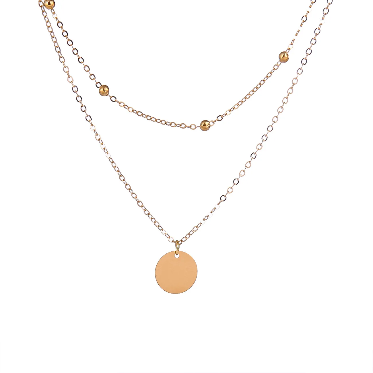 New Simple Disc Clavicle European And American Fashion Wild Creative Lady Necklace
New Simple Disc Clavicle European And American Fashion Wild Creative Lady Necklace