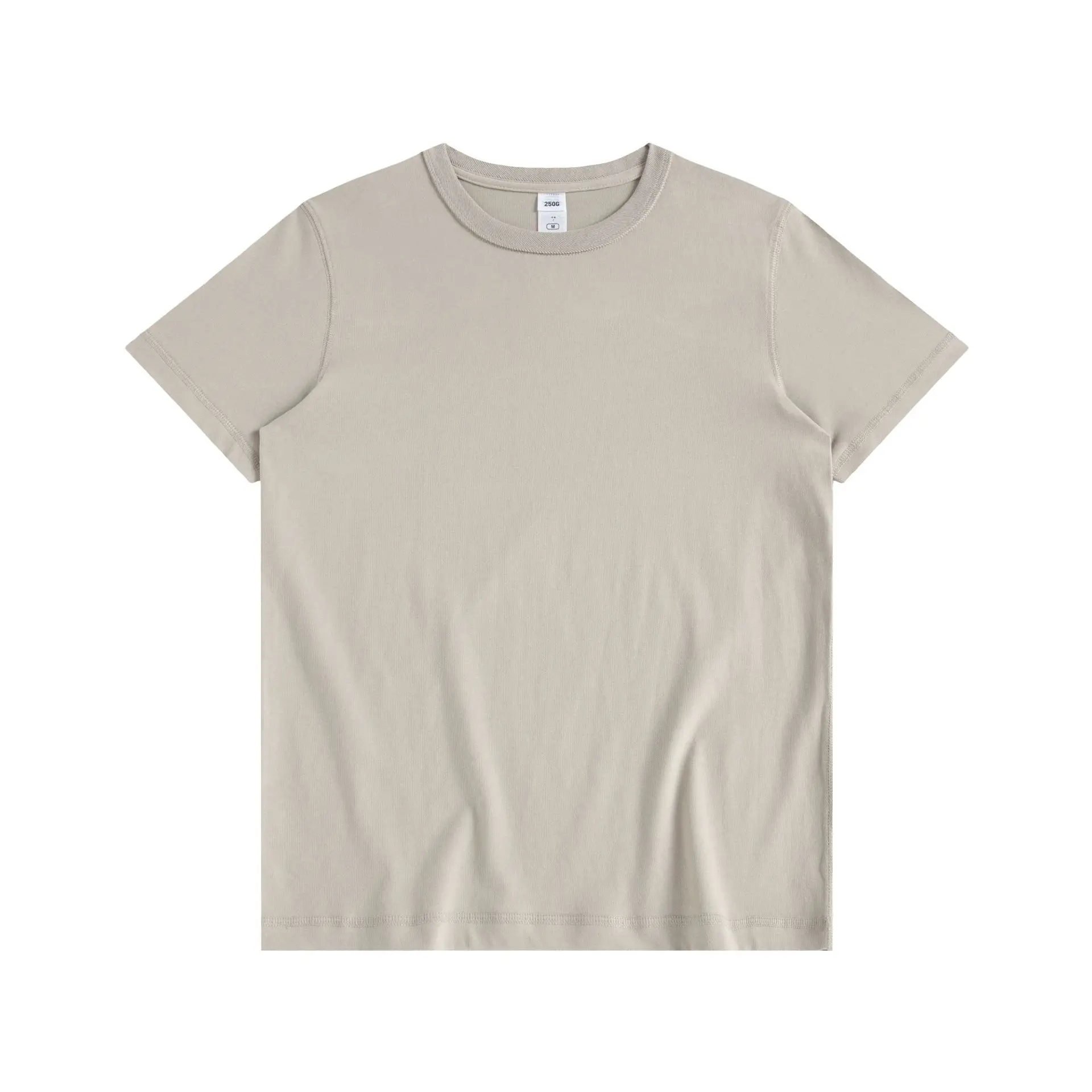 Тяжелые хлопковые мужские футболки с начесом 250 г простые Роскошные однотонные в