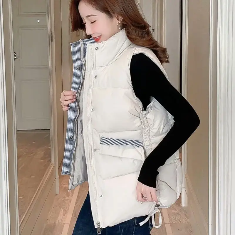 Down Cotton Vests For Female 2021 Autumn And Winter Women's Sleeveless Jacket New Student Thick Warm Lady Waistcoat
Down Cotton Vests For Female 2021 Autumn And Winter Women's Sleeveless Jacket New Student Thick Warm Lady Waistcoat