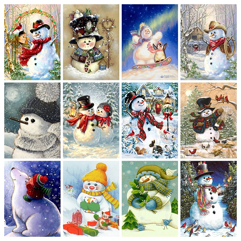 ZOOYA Diamond Painting Winter Landscape Cross Stitch DIY 5D Diamond Embroidery Snowman Hobby Mosaic Needlework Home Decoration
ZOOYA Diamond Painting Winter Landscape Cross Stitch DIY 5D Diamond Embroidery Snowman Hobby Mosaic Needlework Home Decoration