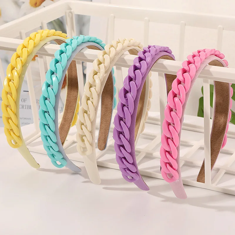 Candy Color Hollow Chain Headband For Women Plastic Non-Slip Hair Hoop Turban Fashion Ladies Hair Accessories Female Headwear
Candy Color Hollow Chain Headband For Women Plastic Non-Slip Hair Hoop Turban Fashion Ladies Hair Accessories Female Headwear