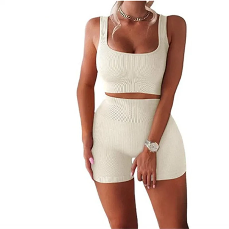 Ladies 2-piece Yoga Running Sports Suit Workout Women's Breathable Sleeveless Bra Summer Shorts Vest Seamless Gym Set
Ladies 2-piece Yoga Running Sports Suit Workout Women's Breathable Sleeveless Bra Summer Shorts Vest Seamless Gym Set