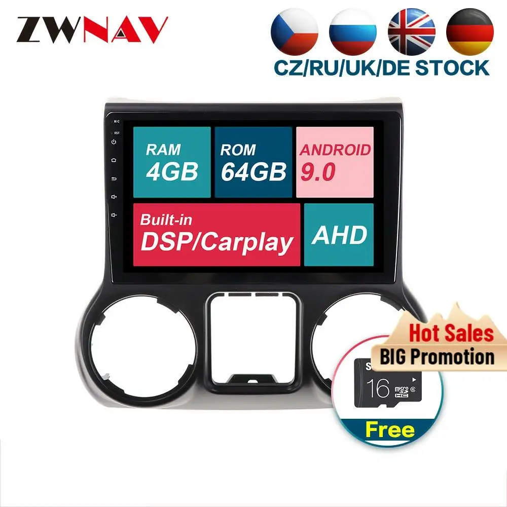 With carplay DSP Android 9.0 Car Multimedia player unit For Jeep grand wrangler 2012-2016 Radio stereo free GPS map touch screen
With carplay DSP Android 9.0 Car Multimedia player unit For Jeep grand wrangler 2012-2016 Radio stereo free GPS map touch screen