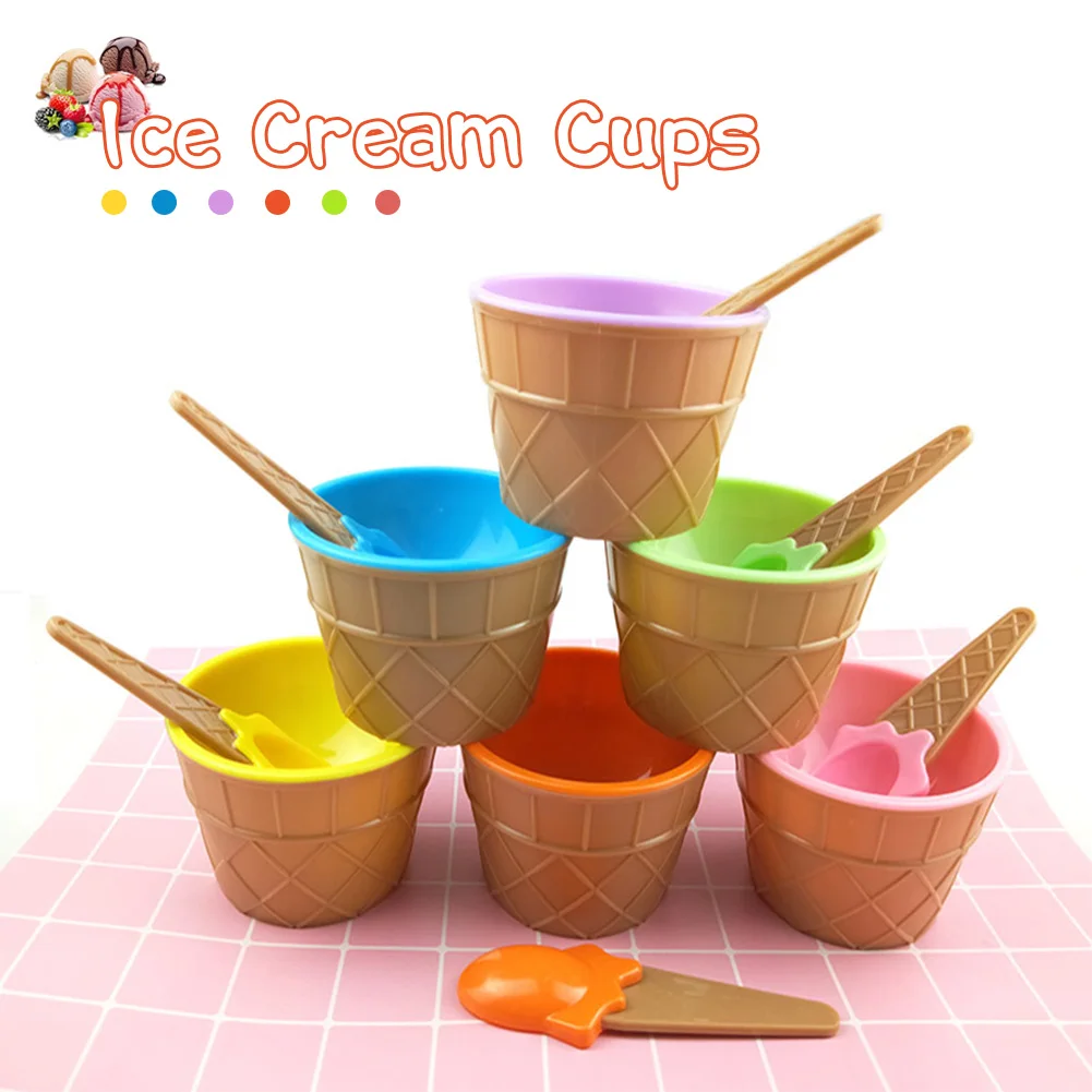 6PCS Plastic Ice Cream Cups With Spoons Festive Dessert Bowls Assorted Colors Cup Set Ice Cream Mould Container
6PCS Plastic Ice Cream Cups With Spoons Festive Dessert Bowls Assorted Colors Cup Set Ice Cream Mould Container