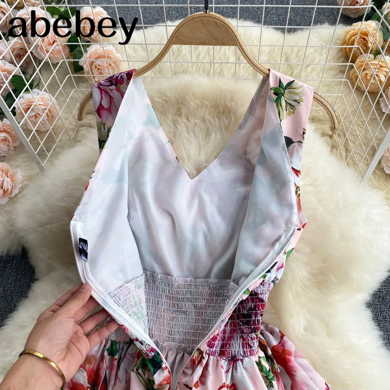 Women Strap Bohemian Print Dress Women Sleeveless V Neck Dresses Summer Casual Vacation Beach Print Midi Sundress
Women Strap Bohemian Print Dress Women Sleeveless V Neck Dresses Summer Casual Vacation Beach Print Midi Sundress