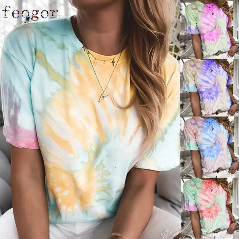 FEOGOR oversized T-shirt 2021 summer new products Summer new casual women's tie-dye gradient printing loose T-shirt women's top
FEOGOR oversized T-shirt 2021 summer new products Summer new casual women's tie-dye gradient printing loose T-shirt women's top