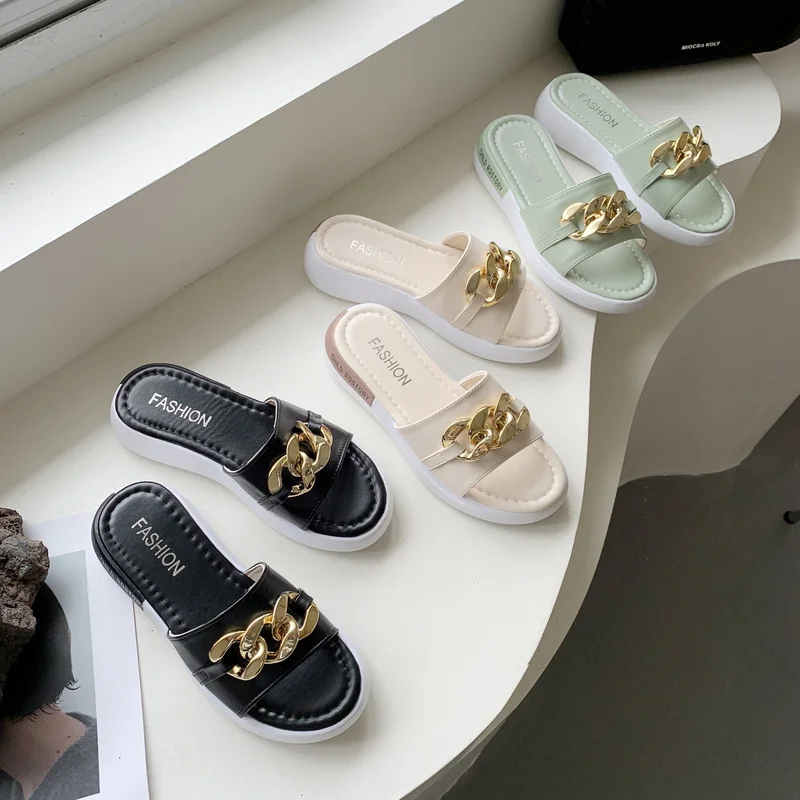 Metal Button Sandals Women 2021 Summer Fashion Open Toe Comfortable Ladies Flat Slippers Outdoor Beach Shoes Female Shoes
Metal Button Sandals Women 2021 Summer Fashion Open Toe Comfortable Ladies Flat Slippers Outdoor Beach Shoes Female Shoes