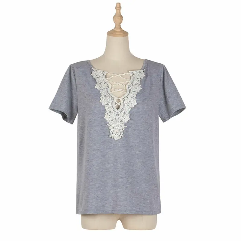 Women Short Sleeve Basic Tunic T-Shirt Summer Tee Casual Lace Ruffle Blouse Tops
Women Short Sleeve Basic Tunic T-Shirt Summer Tee Casual Lace Ruffle Blouse Tops