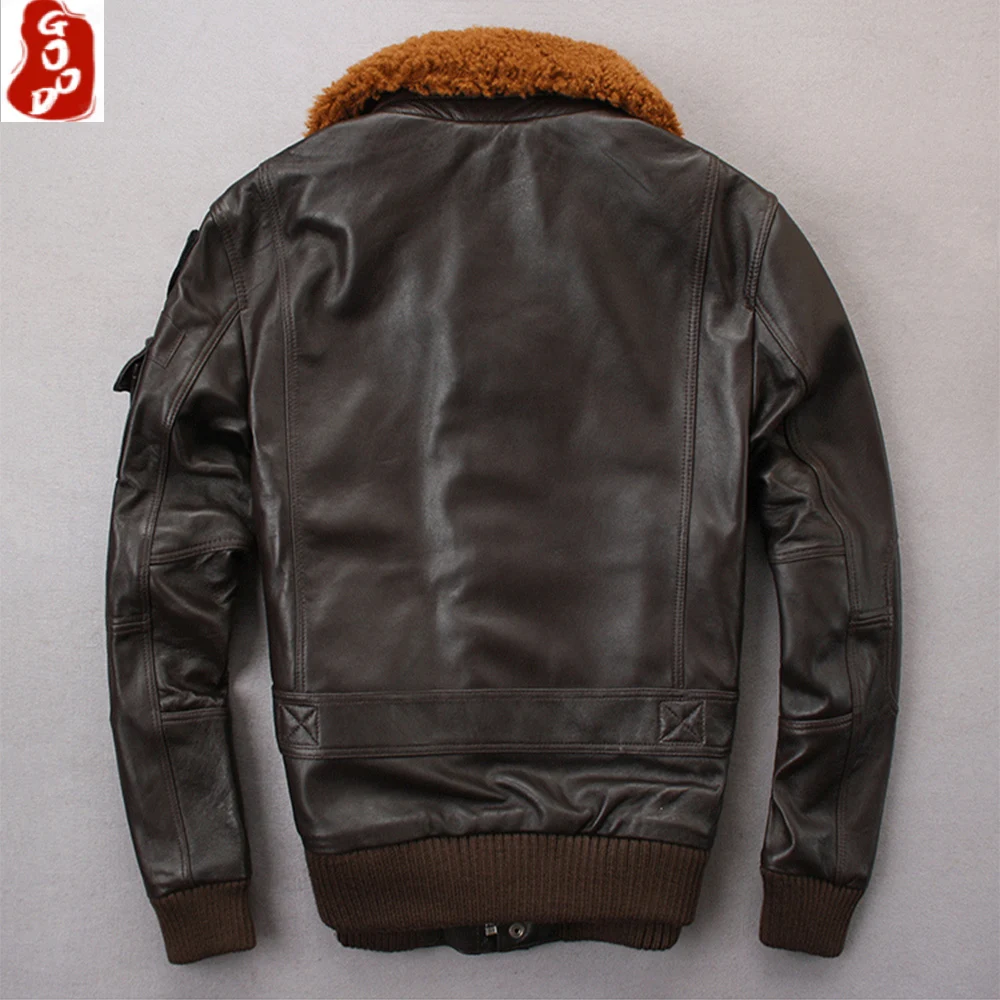 Men Leather Jacket 100% Sheepskin Soft Military Pilot Jackets Air Force Flight Jacket Black Brown Male Coat Autumn M520
Men Leather Jacket 100% Sheepskin Soft Military Pilot Jackets Air Force Flight Jacket Black Brown Male Coat Autumn M520
