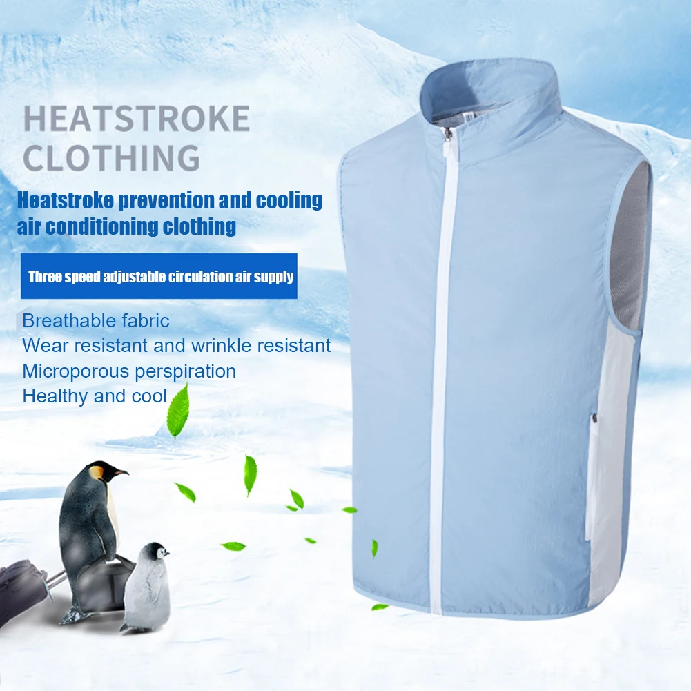 Summer Air-Conditioning Fan Cooling Breathable Vest Jacket Heat Breathable Cool Suit Hiking Charging Refrigeration Vest 
Summer Air-Conditioning Fan Cooling Breathable Vest Jacket Heat Breathable Cool Suit Hiking Charging Refrigeration Vest