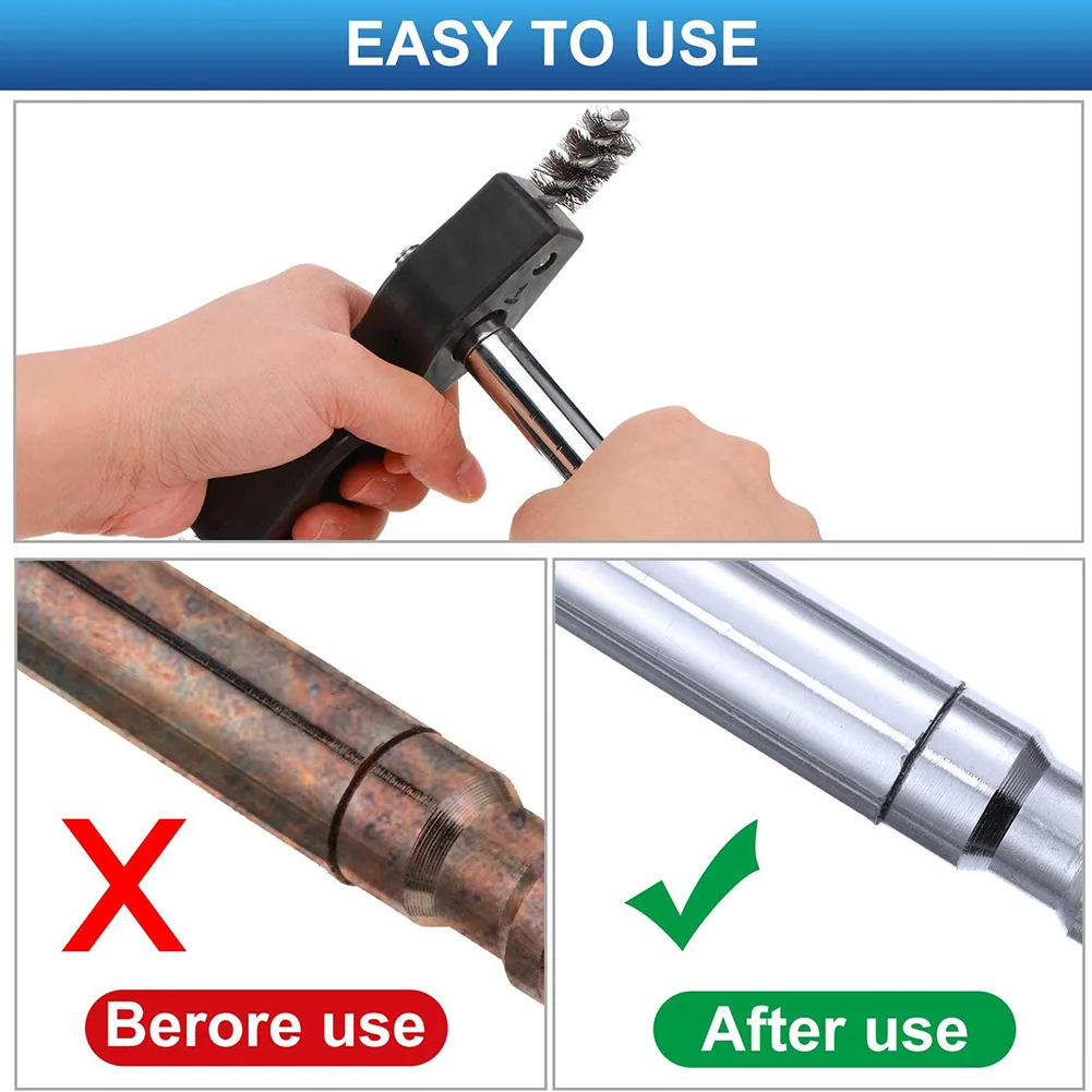 3PCS Pipe Cleaner Brush Tube Deburring Tool 4 in 1 for Plumbing Installation Soldering Copper Pipes Brazing House Cleaner Tool
3PCS Pipe Cleaner Brush Tube Deburring Tool 4 in 1 for Plumbing Installation Soldering Copper Pipes Brazing House Cleaner Tool