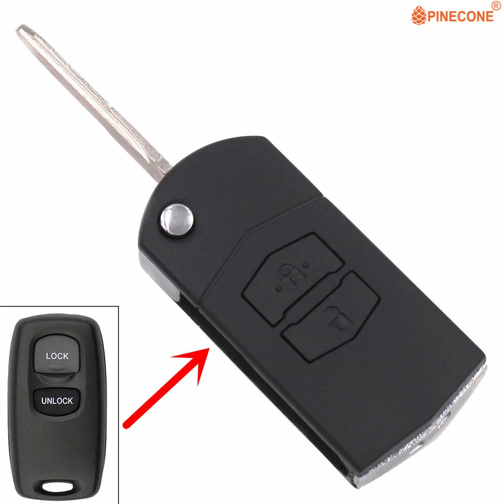 PINECONE for Mazda 3 5 6 Protege Cx-5 MPV Key 2 Buttons Modified Flip Folding Car Key Fob Shell Case Cover With Uncut Blade
PINECONE for Mazda 3 5 6 Protege Cx-5 MPV Key 2 Buttons Modified Flip Folding Car Key Fob Shell Case Cover With Uncut Blade