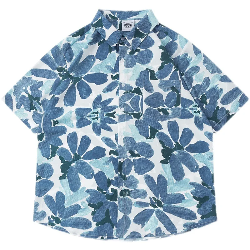Floral Print Short Sleeve Shirt Men's And Women's Trendy Street BF Hawaiian Shirt Jacket
Floral Print Short Sleeve Shirt Men's And Women's Trendy Street BF Hawaiian Shirt Jacket