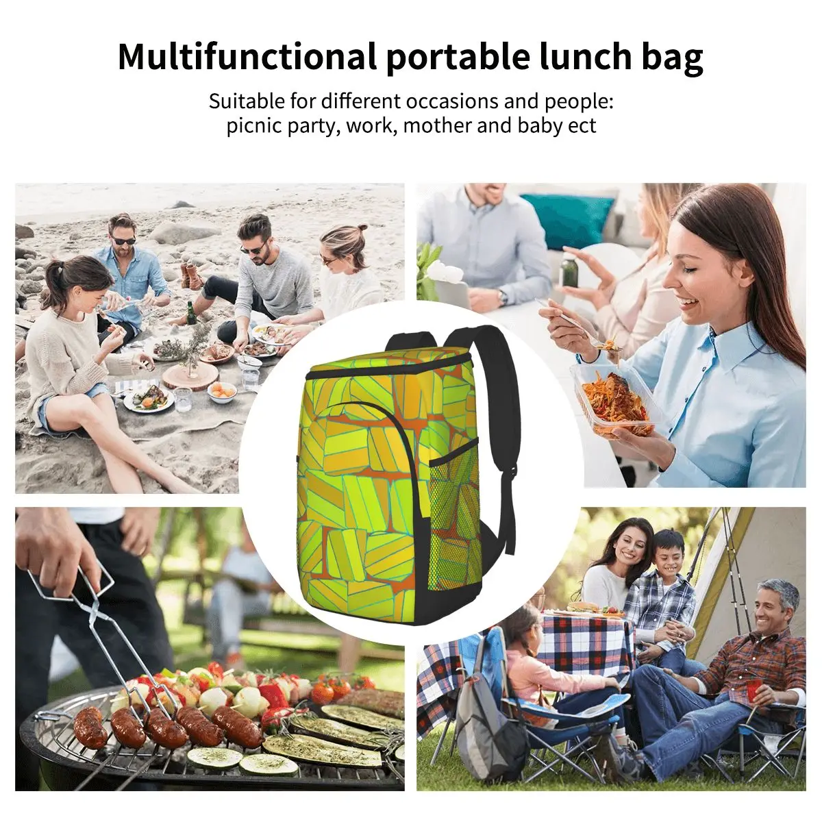 Broken Tiles Cooler Bag Backpack Picnic thermal Food Delivery Ice Thermo Lunch Camping Refrigerator Insulated Pack
Broken Tiles Cooler Bag Backpack Picnic thermal Food Delivery Ice Thermo Lunch Camping Refrigerator Insulated Pack
