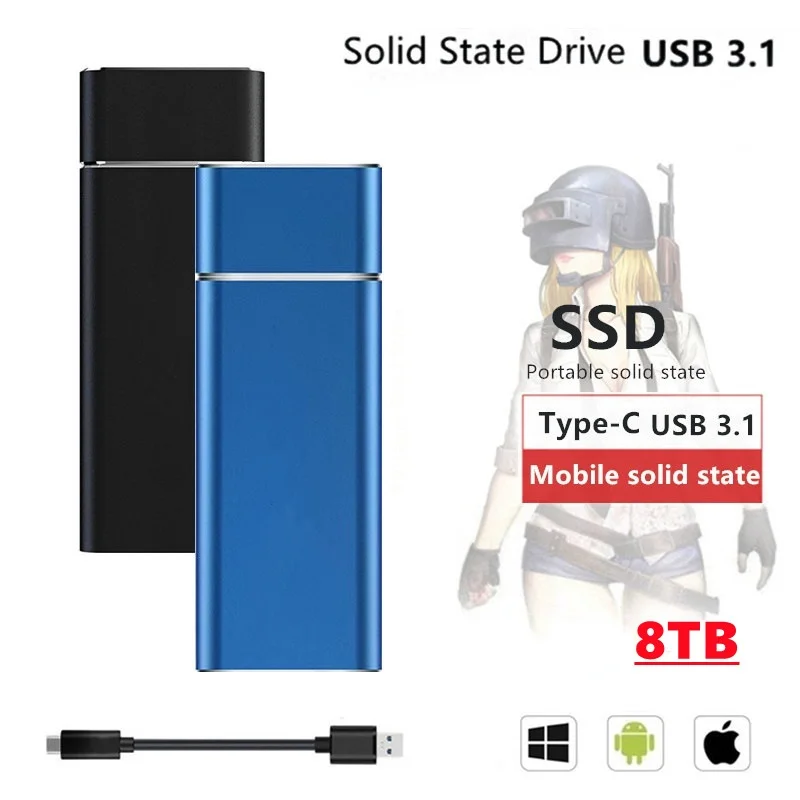 SSD мобильный твердотельный накопитель 8 ТБ 10 ТБ устройство для хранения Жесткий диск компьютер портативный USB 3,1 мобильный жесткий диск твер...
SSD мобильный твердотельный накопитель 8 ТБ 10 ТБ устройство для хранения Жесткий диск компьютер портативный USB 3,1 мобильный жесткий диск твер...