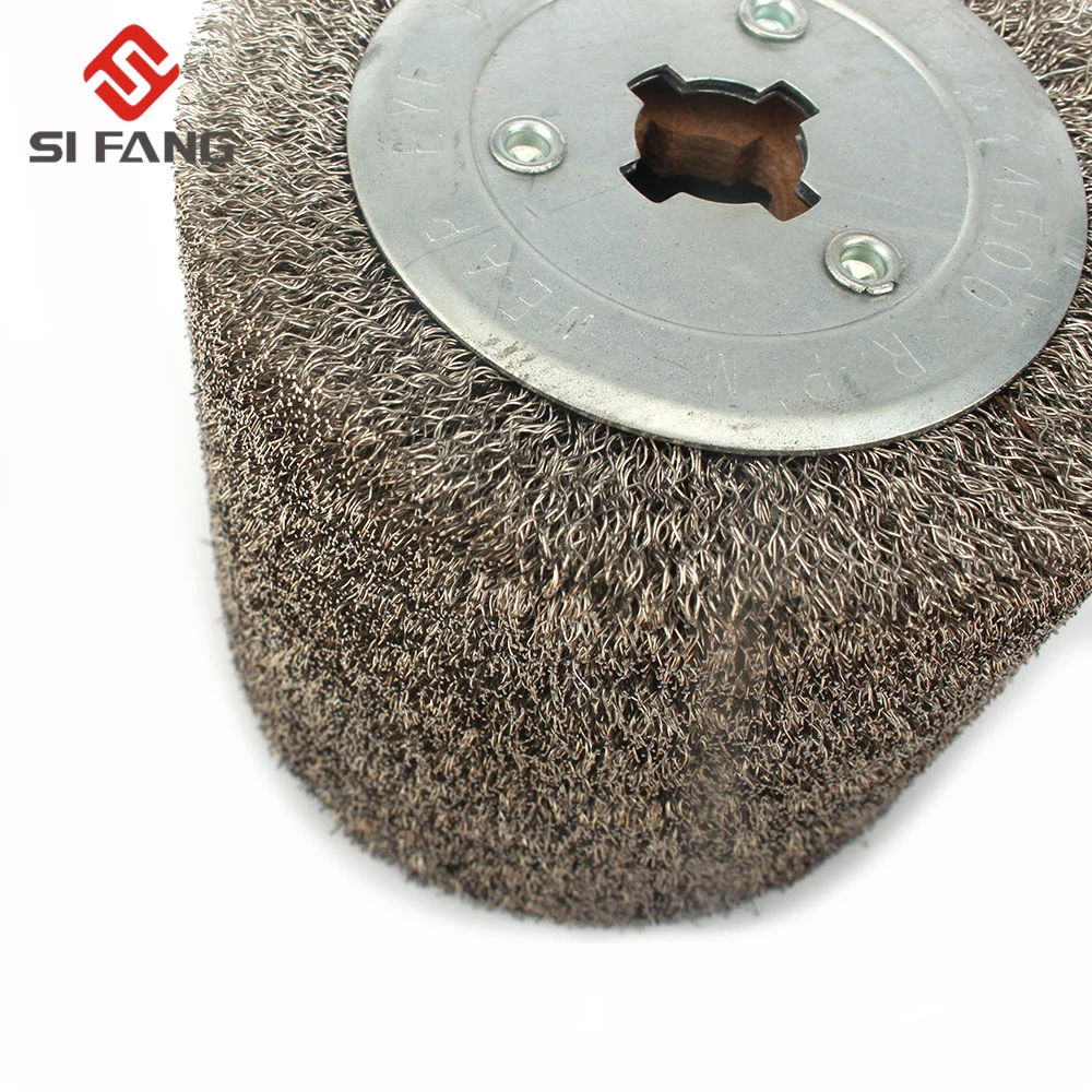 1 pcs Stainless Steel Wire Brush Wheel Wood Open Paint Polishing Deburring Wheel for Electric Striping Machine 100*120mm
1 pcs Stainless Steel Wire Brush Wheel Wood Open Paint Polishing Deburring Wheel for Electric Striping Machine 100*120mm