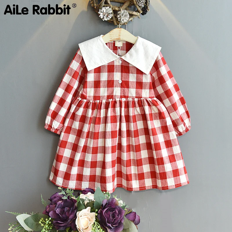 Girls' Skirt Autumn New Korean Version Large Collar Open Buckle Plaid Exotic Princess Dress Small And Medium-sized Children's
Girls' Skirt Autumn New Korean Version Large Collar Open Buckle Plaid Exotic Princess Dress Small And Medium-sized Children's