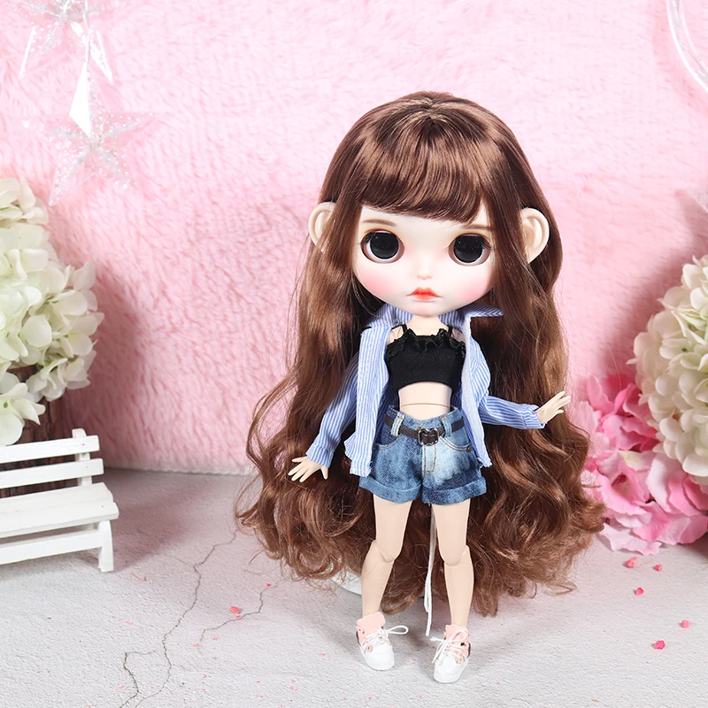 Blythes ob24 can wear doll clothes blythes size with sexy striped coat + underwear + jeans set doll accessories(excluding belt)
Blythes ob24 can wear doll clothes blythes size with sexy striped coat + underwear + jeans set doll accessories(excluding belt)