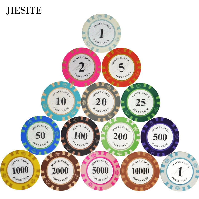 JIESITE 25 шт./компл. глина покерный чип Внутренний Металл с отделкой наклейка