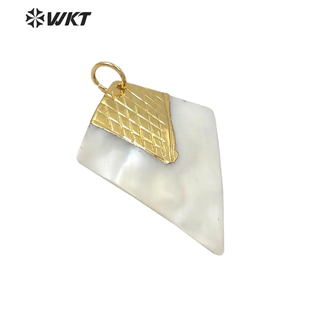 WT-JP227 оптовая продажа золотой белый кулон в форме копья модное ожерелье ручной