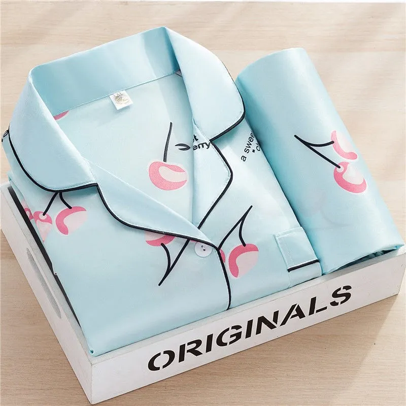 women's cartton 2pieces pajama sets spring autumn long sleeve soft sleepwear Cardigan homewear
women's cartton 2pieces pajama sets spring autumn long sleeve soft sleepwear Cardigan homewear