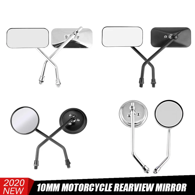 Motorcycle Rearview Side Mirror with 10mm Screws Universal Round Square Retro Modified Motorbike Cafe Racer Rearview Mirrors
Motorcycle Rearview Side Mirror with 10mm Screws Universal Round Square Retro Modified Motorbike Cafe Racer Rearview Mirrors