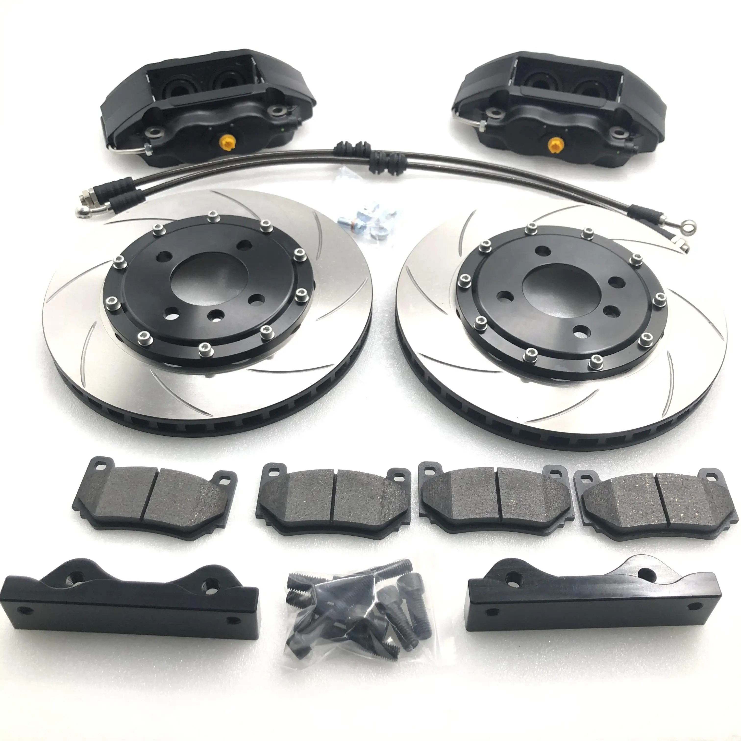 Jekit black 4 piston brake caliper 285*24mm grooved disc rotor for BMW-E30 front wheel
Jekit black 4 piston brake caliper 285*24mm grooved disc rotor for BMW-E30 front wheel