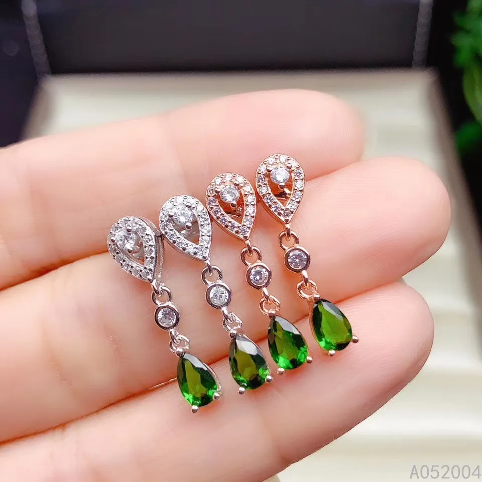 KJJEAXCMY Fine Jewelry 925 sterling silver inlaid natural diopside female earrings Ear Studs beautiful support detection
KJJEAXCMY Fine Jewelry 925 sterling silver inlaid natural diopside female earrings Ear Studs beautiful support detection