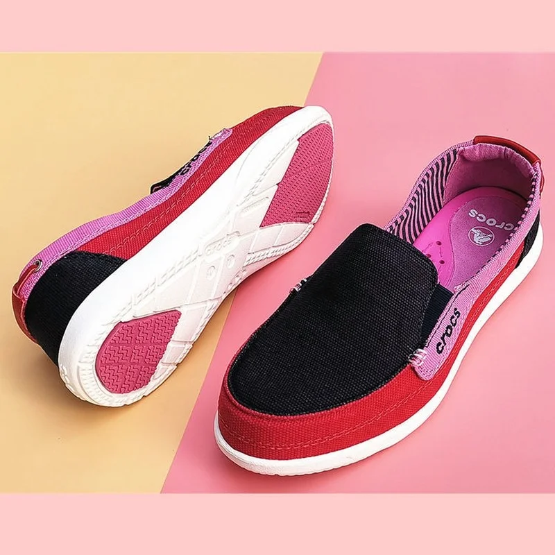 2021 Summer Canvas Shoes Low Top Breathable Sneakers Soft Sole Light Casual Board Shoes Color Block Pattern Lazy Shoes 
2021 Summer Canvas Shoes Low Top Breathable Sneakers Soft Sole Light Casual Board Shoes Color Block Pattern Lazy Shoes