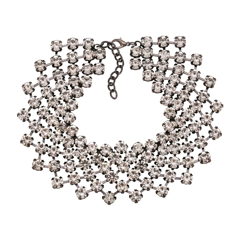 Retro Temperament High-grade Rhinestone Necklace Exaggerated Punk Style Luxury Lady Party Necklace
Retro Temperament High-grade Rhinestone Necklace Exaggerated Punk Style Luxury Lady Party Necklace