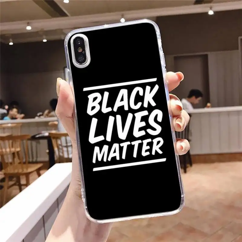 Black Live Matter letter pattern Phone Case Transparent for iPhone 6 7 8 11 12 s mini pro X XS XR MAX Plus
Black Live Matter letter pattern Phone Case Transparent for iPhone 6 7 8 11 12 s mini pro X XS XR MAX Plus