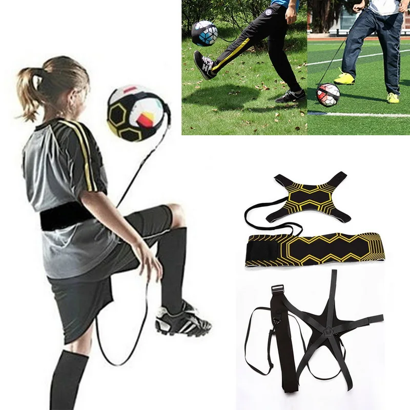 

Новый мяч для футбола, кувшин, вспомогательный пояс, детский футбольный тренировочный инвентарь, Кик, сольный футбольный тренажер, футбольн...