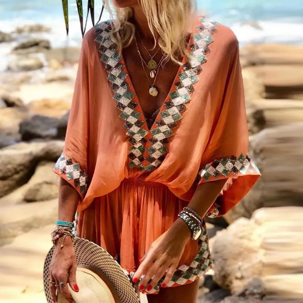 Woman-Dress Sexy Deep V-Neck Short Dress Bohemian Style Exquisite Printing Women Sexy Deep V-Neck Short Dress Fashion Lady Dress
Woman-Dress Sexy Deep V-Neck Short Dress Bohemian Style Exquisite Printing Women Sexy Deep V-Neck Short Dress Fashion Lady Dress