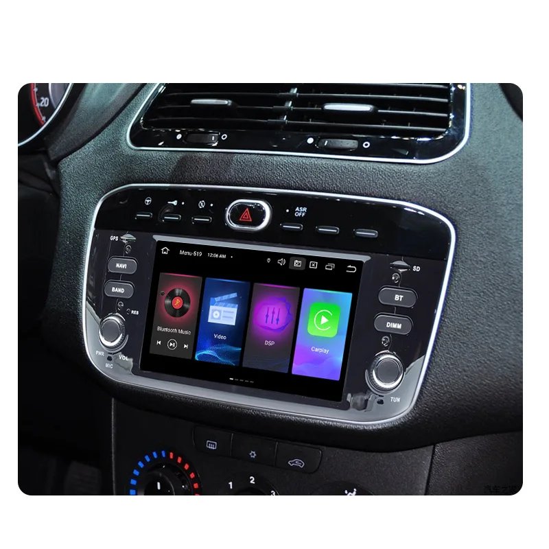 Carplay+Auto Android 11 For Fiat Linea Punto EVO 2012 2013 2014 2015 Auto Radio Stereo GPS Navigation Multimedia Player WIFI BT - купить по