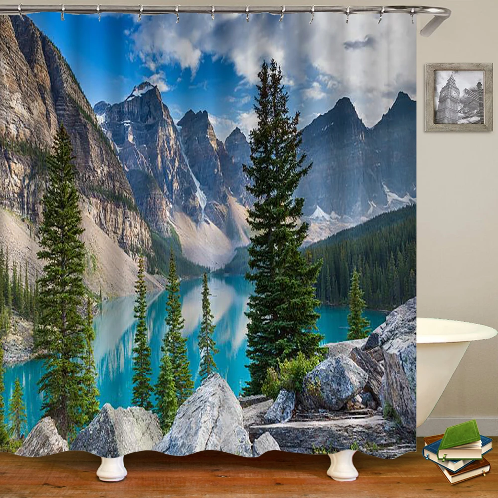 Waterproof Fabric 3D Shower Curtains Printed Forest Waterfalls Natural Scenery Bathroom Curtains Large Size 240X180 Decoration
Waterproof Fabric 3D Shower Curtains Printed Forest Waterfalls Natural Scenery Bathroom Curtains Large Size 240X180 Decoration
